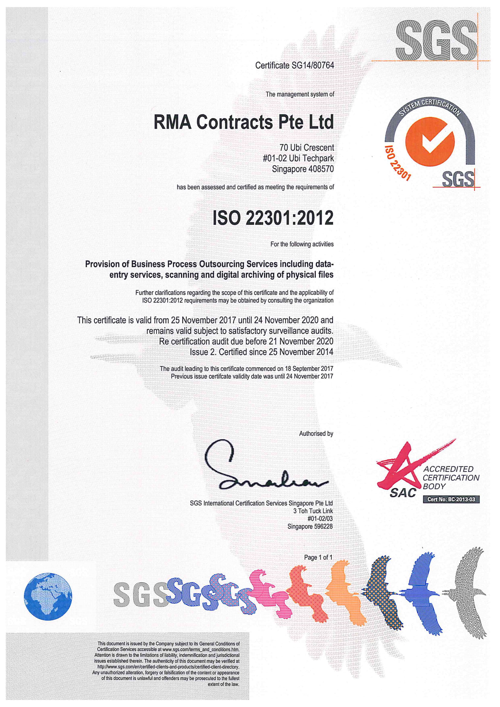 RMA Contracts ISO 22301 2020-1