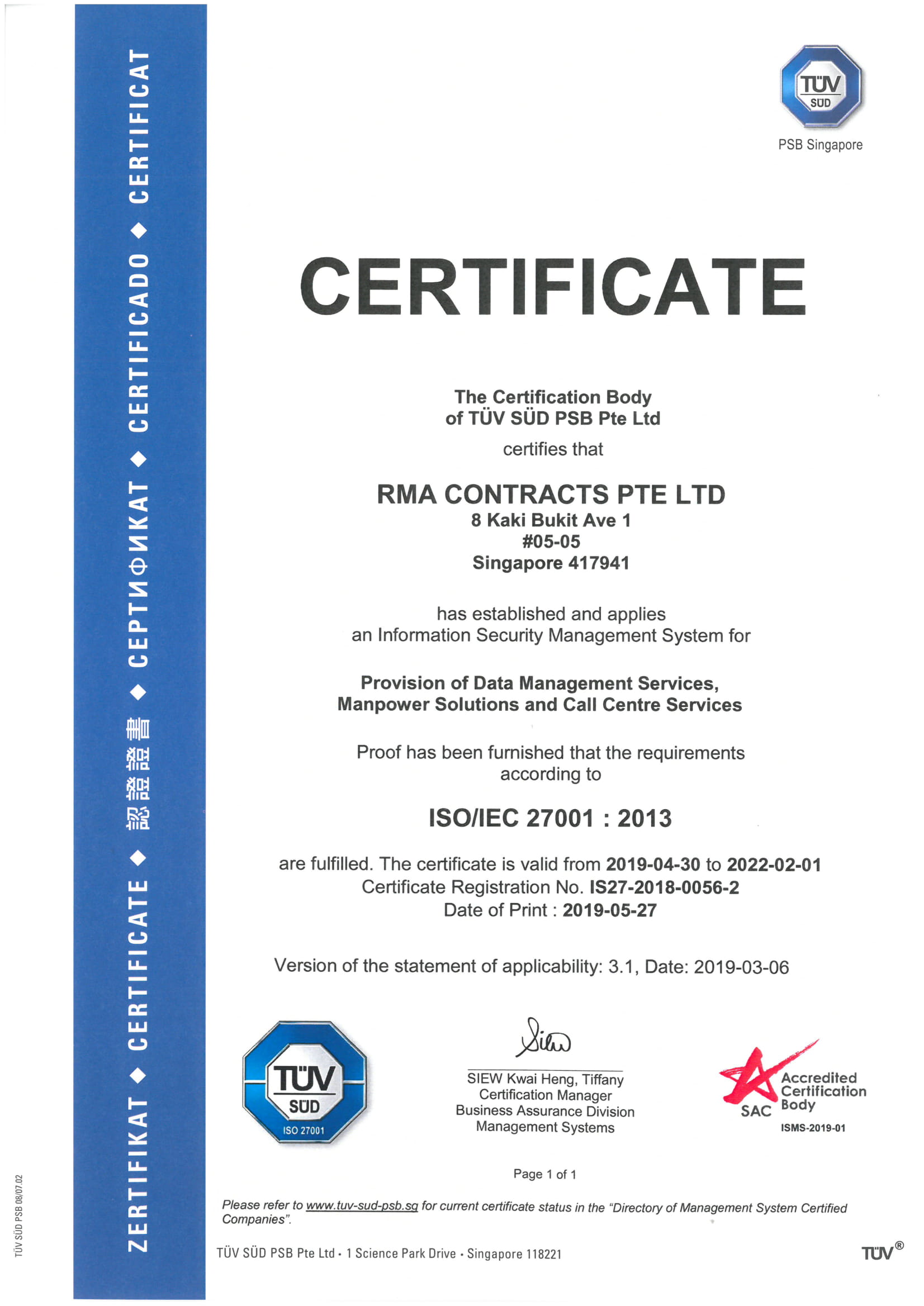 RMA Group ISO 27001 2022-3